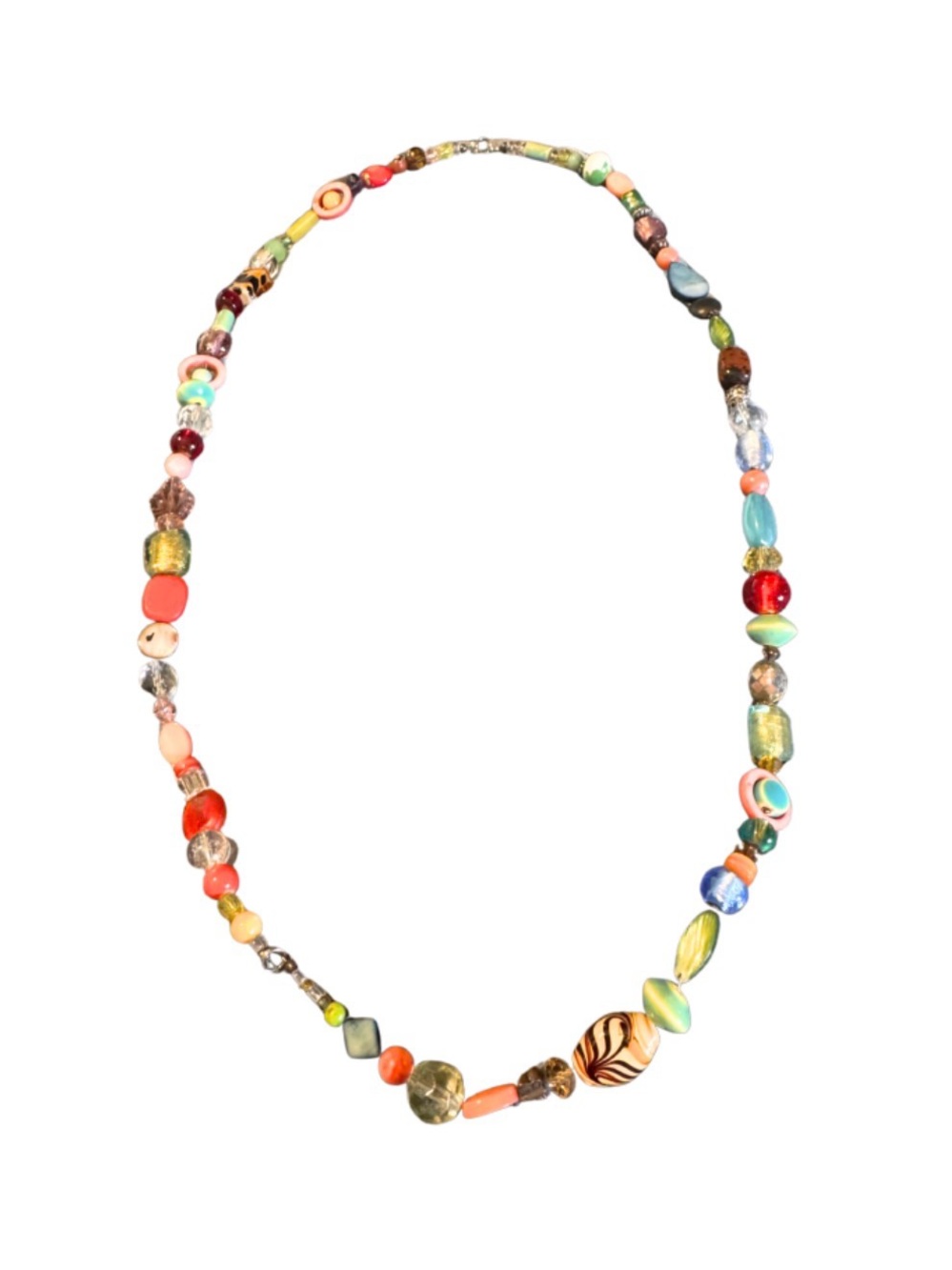 colorful beaded long necklace